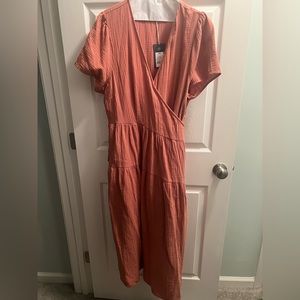 Linen wrap dress